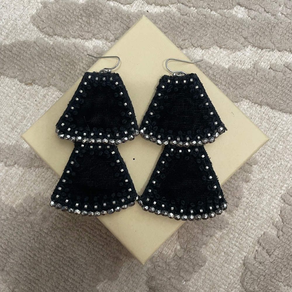 Noonday Black Velveteen Earrings - Sold Out Style